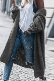Casual Solid Patchwork Cardigan Collar Tops