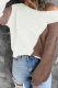 Street Color Lump Basic O Neck Tops