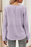 Fashion Street Solid Patchwork V Neck Tops