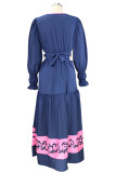 Elegant Print Solid Color A Line Dresses