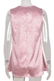 Casual Solid Patchwork U Neck Tops