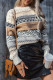 Fashion Street Print Patchwork O Neck Tops