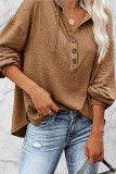 Fashion Casual Solid Frenulum V Neck Tops