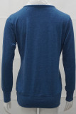 Work Solid Patchwork Zipper V Neck Tops