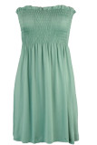Fashion Casual Solid Patchwork Strapless Princess Dresses