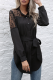 Elegant Patchwork Buckle With Belt O Neck Tops