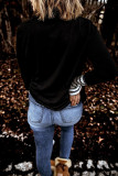 Fashion Casual Solid Patchwork Turtleneck Tops