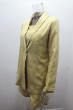 Ladies Chic Coat High Waist Shorts Three Pieces Suit