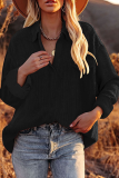 Casual Solid Patchwork Basic Turndown Collar Tops