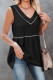 Casual Solid Patchwork V Neck Tops