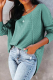Casual Solid Patchwork Buckle O Neck Tops