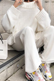 Casual Solid Solid Color Turtleneck Tops