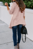 Casual Solid Patchwork Asymmetrical Turndown Collar Outerwear