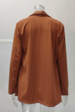 Fashion Casual Print Patchwork Turndown Collar Outerwear
