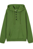 Fashion Casual Solid Buttons V Neck Tops