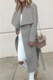 Fashion Casual Solid Patchwork Turndown Collar Outerwear