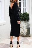 Casual Patchwork Lace V Neck Waist Skirt Dresses