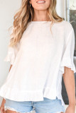 Fashion Casual Solid Patchwork O Neck T-Shirts