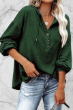 Fashion Casual Solid Frenulum V Neck Tops