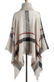 Casual Patchwork Tassel Turtleneck Tops