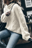 Casual Solid Hollowed Out Patchwork O Neck Tops