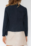 Fashion Casual Solid Patchwork Turndown Collar Outerwear
