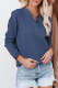 Casual Solid Patchwork Buckle O Neck Tops