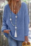 Fashion Casual Solid Patchwork V Neck Tops