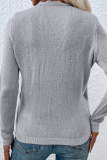 Casual Solid Patchwork V Neck Tops