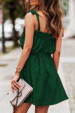Fashion Solid Bandage Spaghetti Strap Straight Dresses