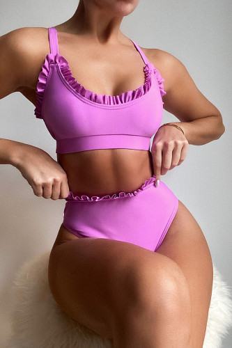 Fashion Sexy Solid Patchwork Swimwears