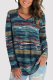 Casual Print Basic V Neck Tops