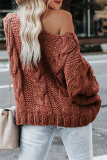 Fashion Casual Solid Basic O Neck Tops Sweater