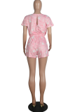 Casual Street The stars Pocket Frenulum O Neck Rompers