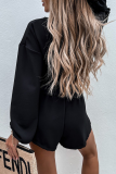 Fashion Street Solid Patchwork O Neck Long Sleeve Two Pieces