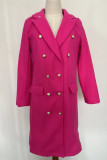 Casual Street Elegant Solid Buttons Turndown Collar Outerwear