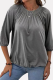 Casual Solid Patchwork Fold O Neck T-Shirts