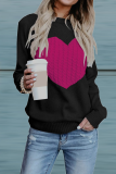 Casual Patchwork O Neck Tops