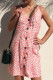 Fashion Street Print Patchwork V Neck A Line Dresses