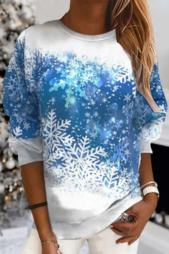 Casual Print Printing O Neck Tops