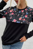Casual Floral Patchwork Tops