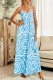 Fashion Casual Print Patchwork Spaghetti Strap A Line Dresses