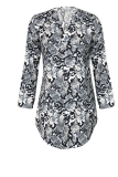 Casual Print Patchwork V Neck Straight Dresses