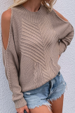 Casual Solid Hollowed Out Patchwork O Neck Tops