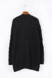 Casual Solid Patchwork Buckle Cardigan Collar Tops