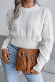 Casual Solid Patchwork O Neck Tops
