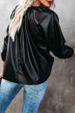 Fashion Casual Solid Patchwork Fold O Neck T-Shirts
