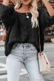 Fashion Casual Solid Basic O Neck Tops Sweater