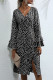 Fashion Casual Print Patchwork V Neck A Line Dresses
