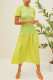 Green Leopard Print Receiving Waist All-match Maxi Dress
